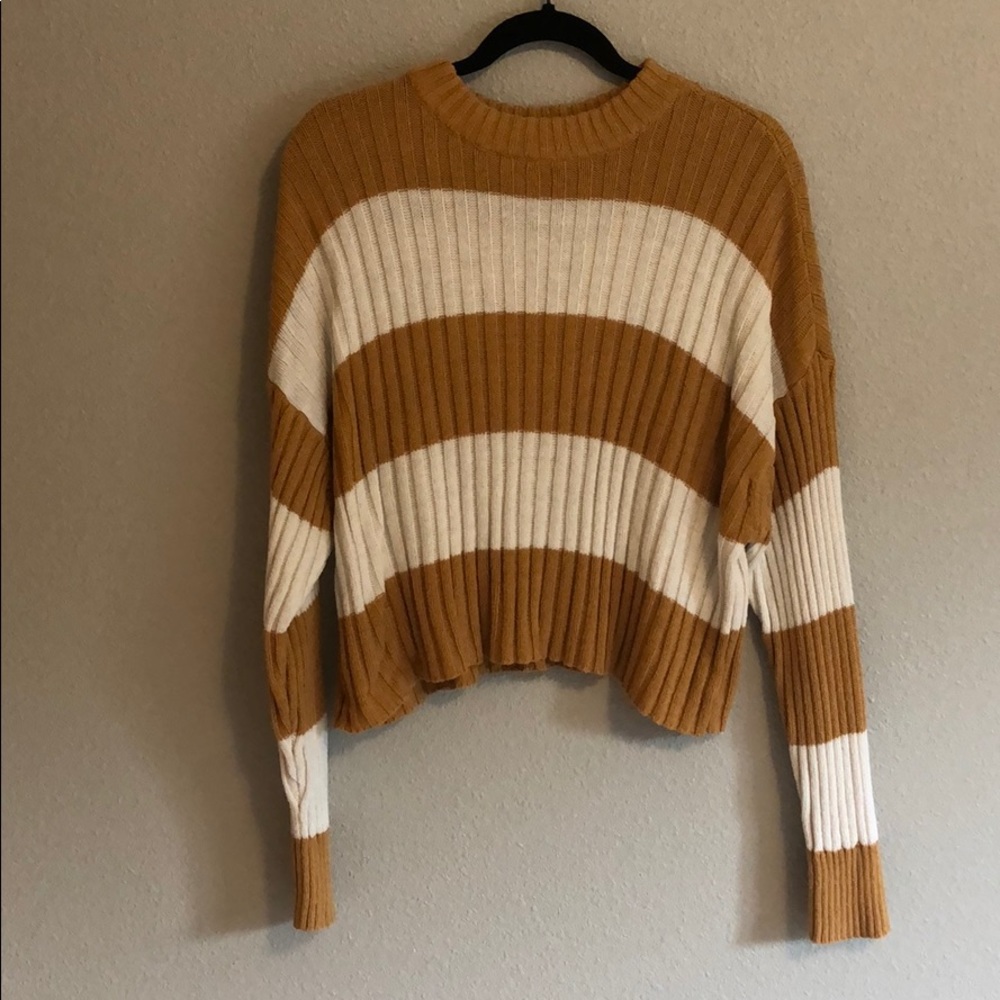 American Eagle High-neck Striped Sweater